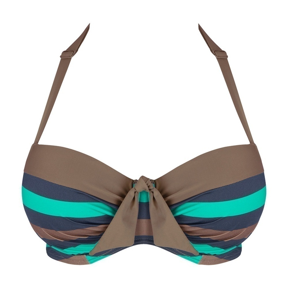 NWT Prima Donna Swim Punch Bikini Top Curacao/Golden Shadow EU Sz 30